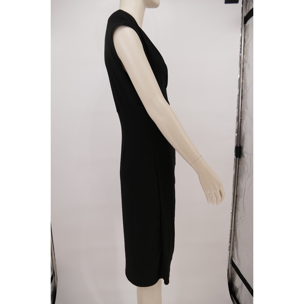 Lauren Ralph Lauren Black Sheath Ruffle Dress Size 8 elegant, effortless polish - Picture 7 of 16